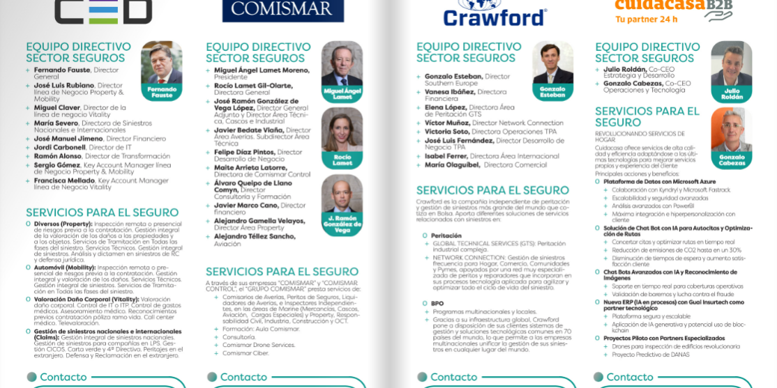 Cuidacasa en el sector asegurador Cuidacasa en la Guía de Servicios del Sector Asegurador