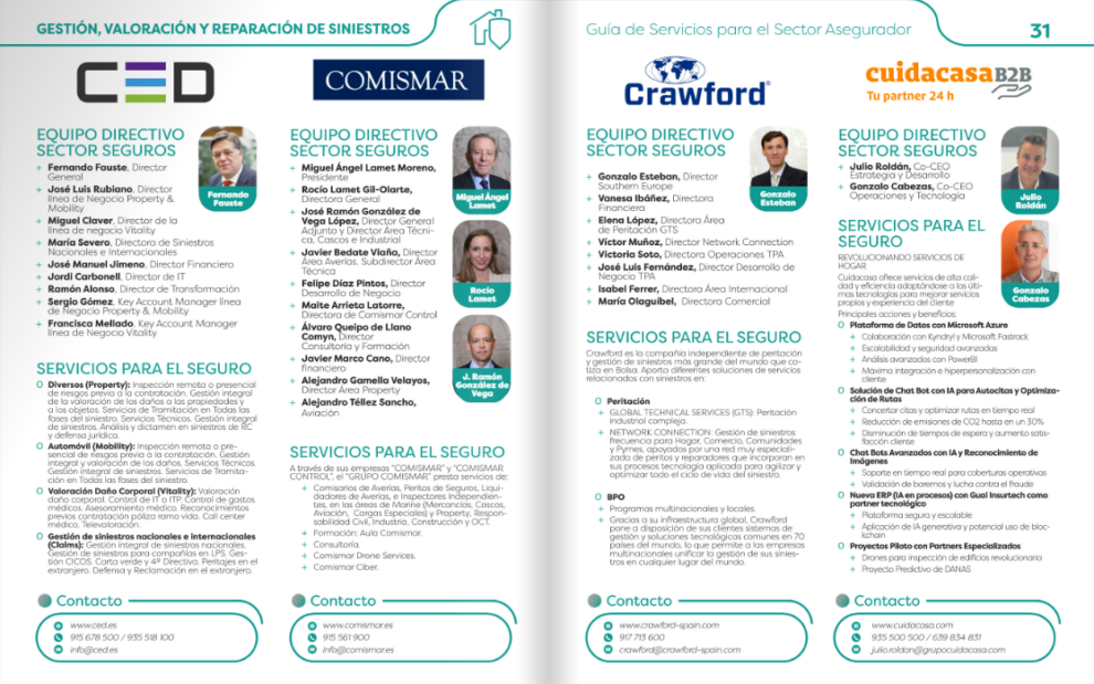 Cuidacasa en la Guía de Servicios del Sector Asegurador