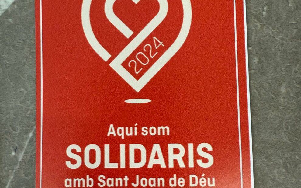 Cuidacasa Recibe el Distintivo de Solidaridad Sant Joan de Déu 2024