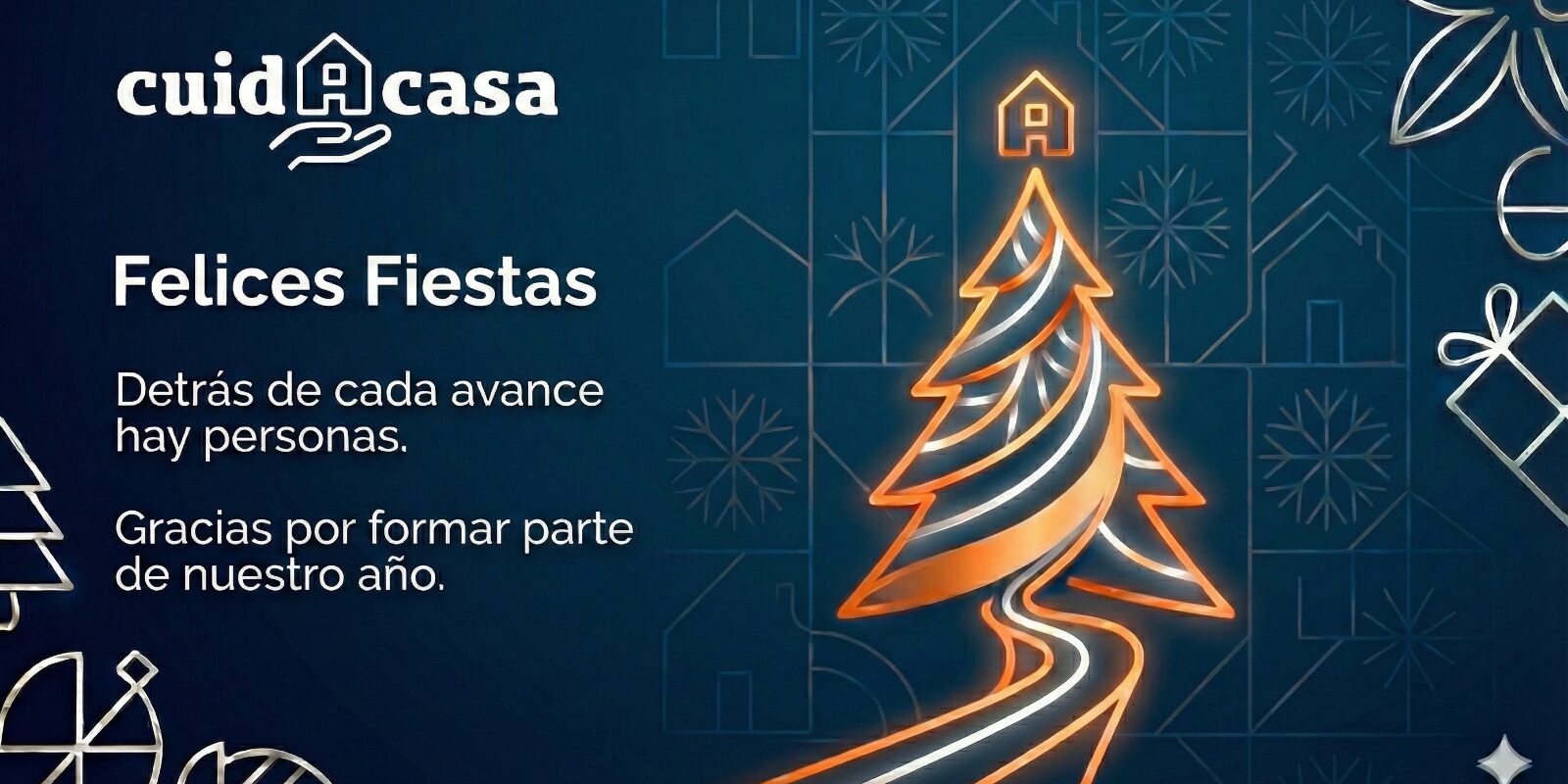 Feliz Navidad de parte de Cuidacasa